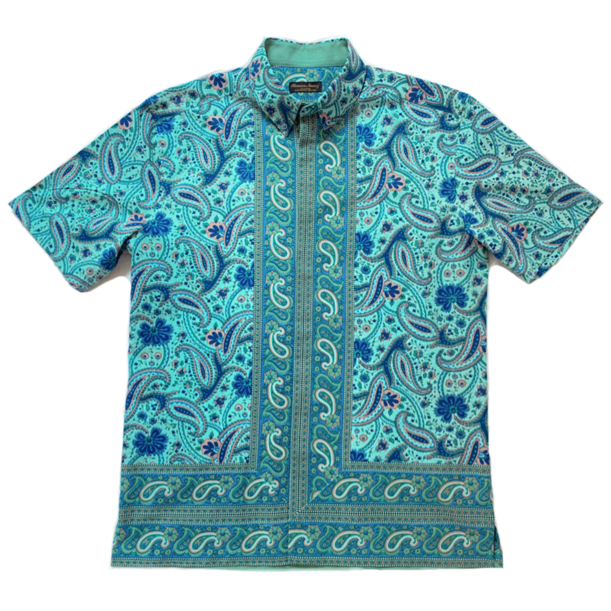 PAISLEY SHORT SLEEVE BUTTON DOWN