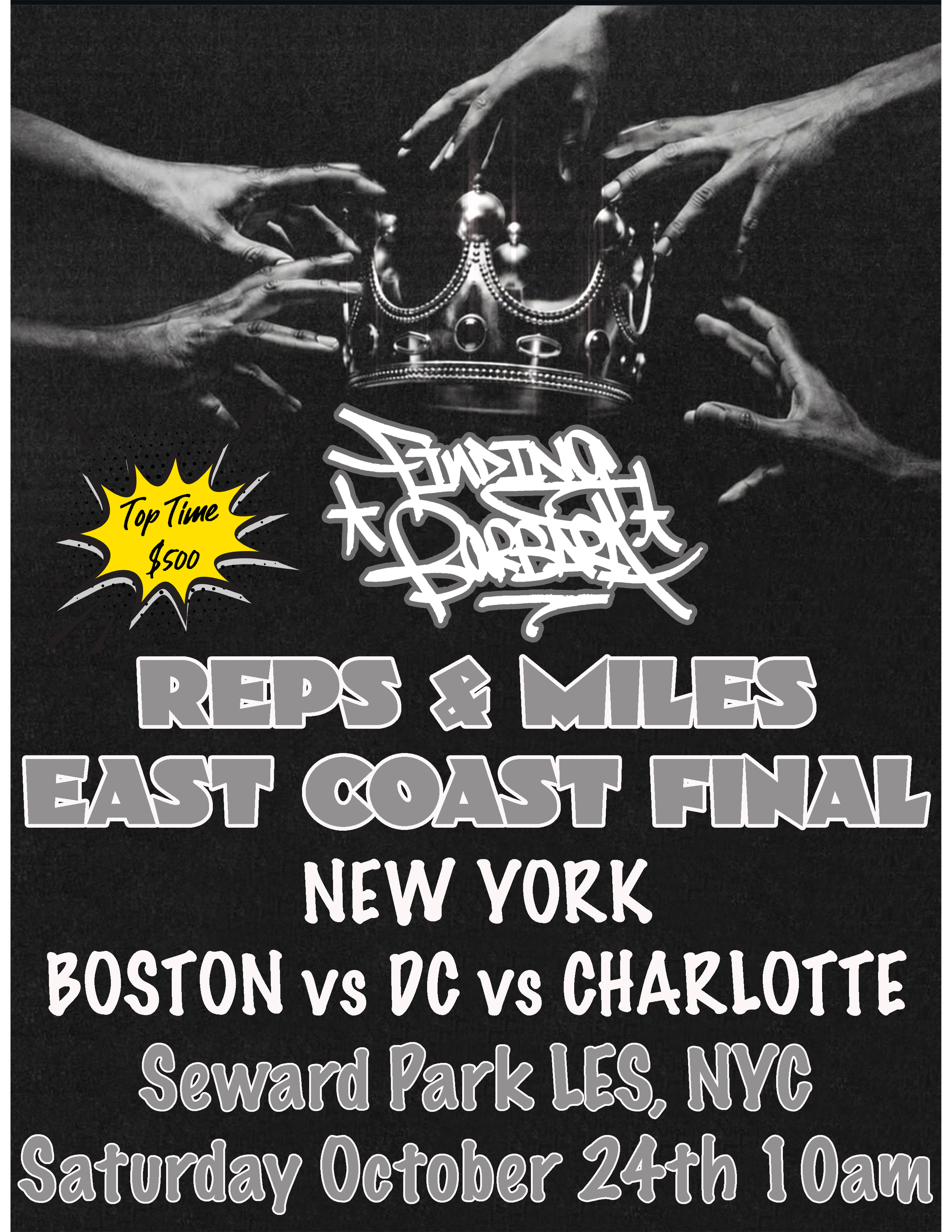 Finding Barbara Reps & Miles 2026 East Coast Finals Flyer