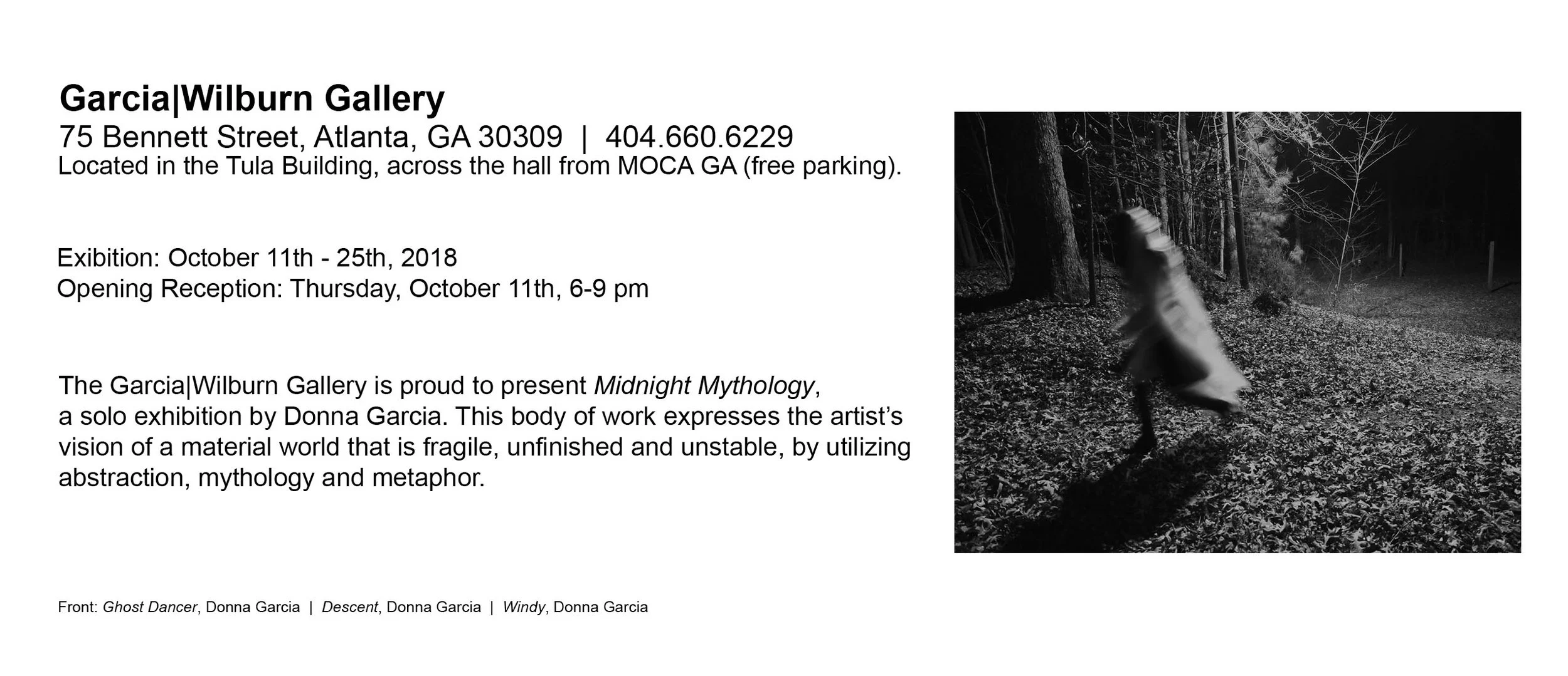 Midnight Mythology, 2018. Donna Garcia, solo show, ACP.