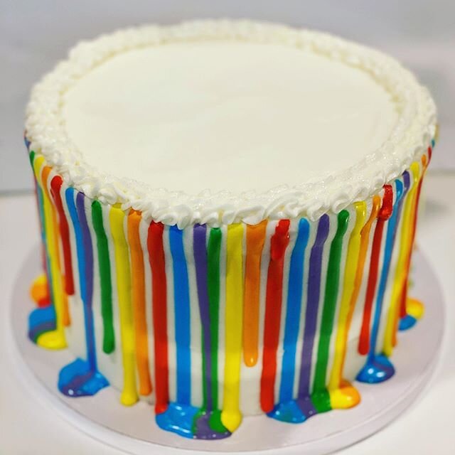 A very colorful birthday cake!