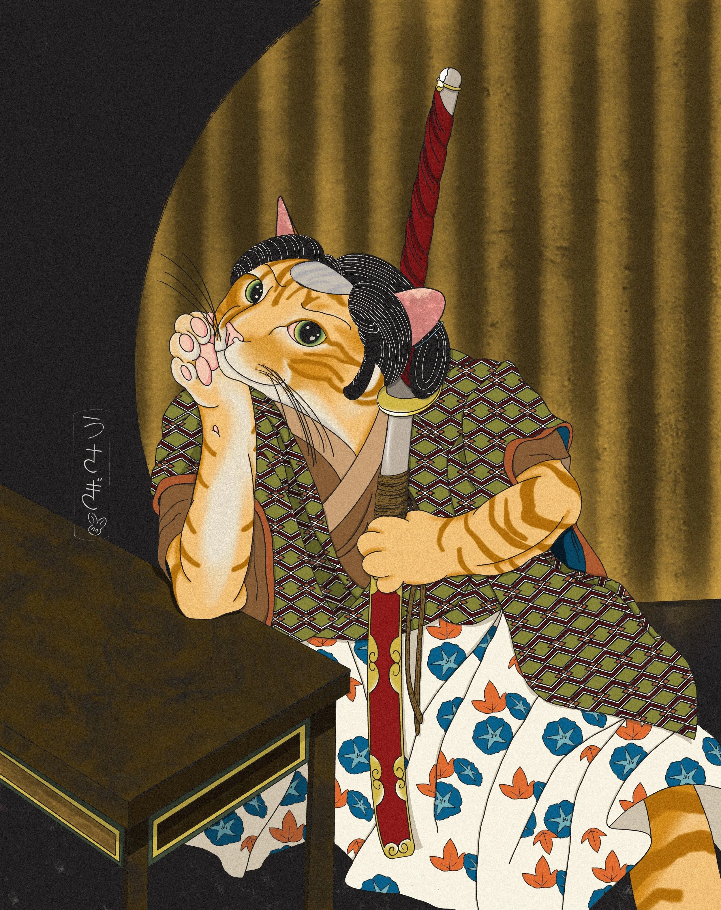 Neko Ukiyo-e Series; Pavol Neko