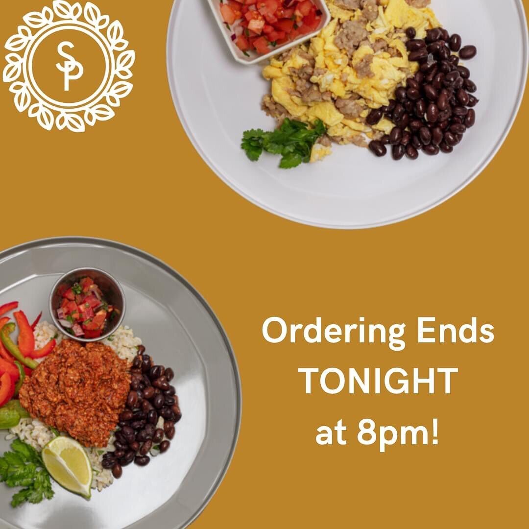 Don't forget, our meal delivery menu closes at 8pm tonight!
.
.
Place your order for Sunday or Monday delivery before it's too late by clicking the link in our bio