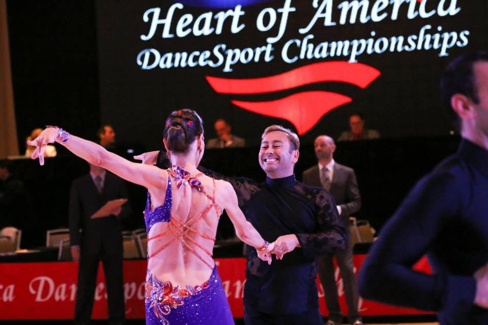 With Sarah M Porter and Rafael Labrado at Heart of America DanceSport Championships..jpg