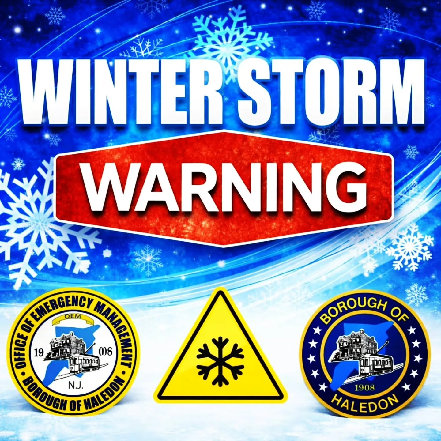 WINTER STORM WARNING

A Message from the Haledon Office of Emergency Management

On behalf of Mayor Michael Johnson and Haledon Emergency Management Coordinator Carlos Aymat, the Haledon Office of Emergency Management advises residents that the Natio