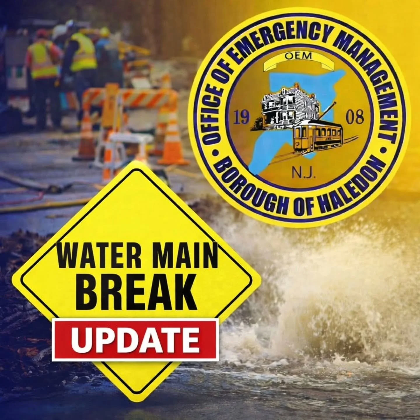 Please be advised that the water main break on Belmont Avenue, between Haledon Avenue and Bushmann Avenue, has been successfully isolated.
A Boil Water Advisory remains in effect until further notice, as directed by the Manchester Utilities Authority