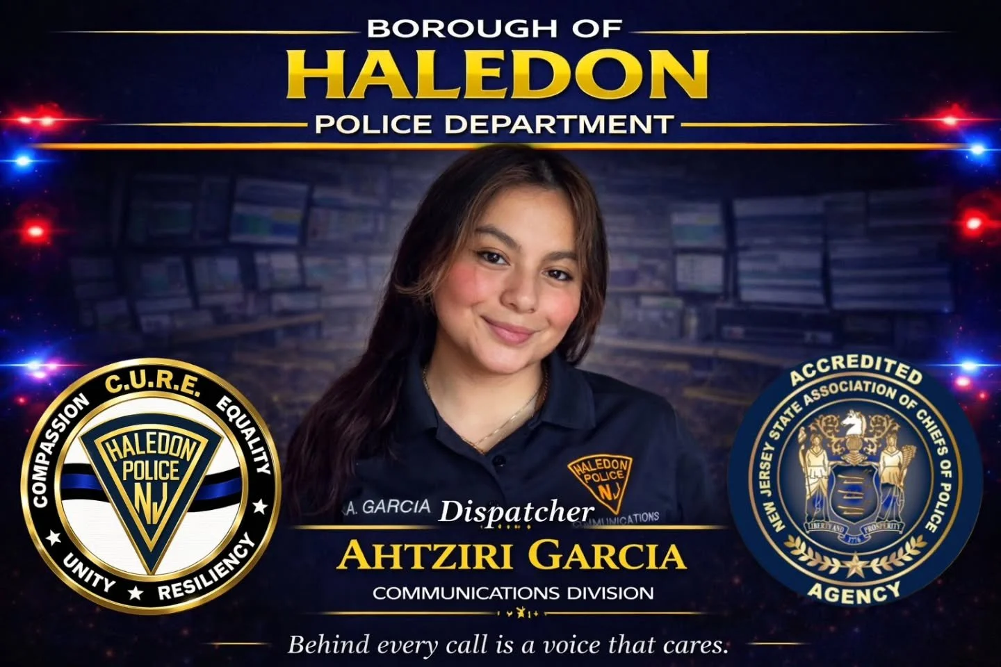 🚨 National Telecommunicators Week Spotlight 📞

The Haledon Police Department is proud to recognize our dedicated professionals behind the scenes who answer the call when it matters most.

5 Questions with the Voices That Care

Today&rsquo;s spotlig