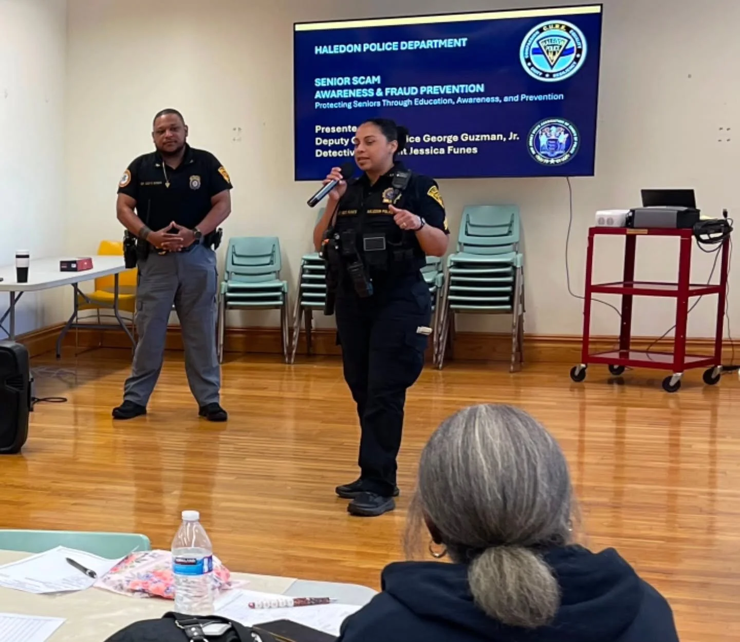 The Haledon Police Department was proud to host a Senior Scam Awareness presentation for our valued Haledon seniors.

On behalf of Chief of Police Angelo J. Daniele, we extend our sincere thanks to Mayor Michael Johnson, the Haledon Municipal Council