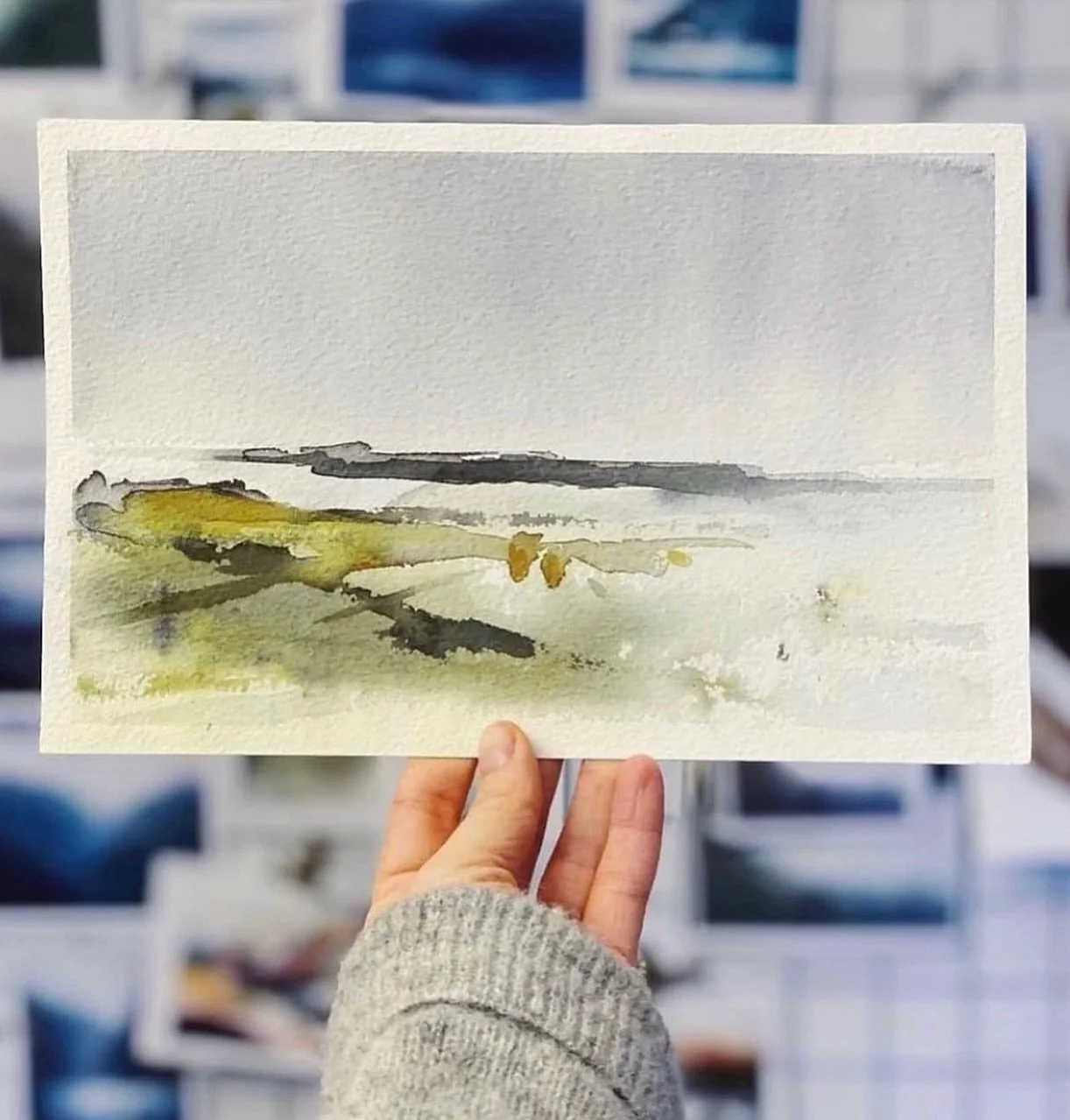 Summer. Simplified. 
.
.
.
.
.
.
#watercolor_daily
#creativeprocess
#createeveryday
#artforyourhome