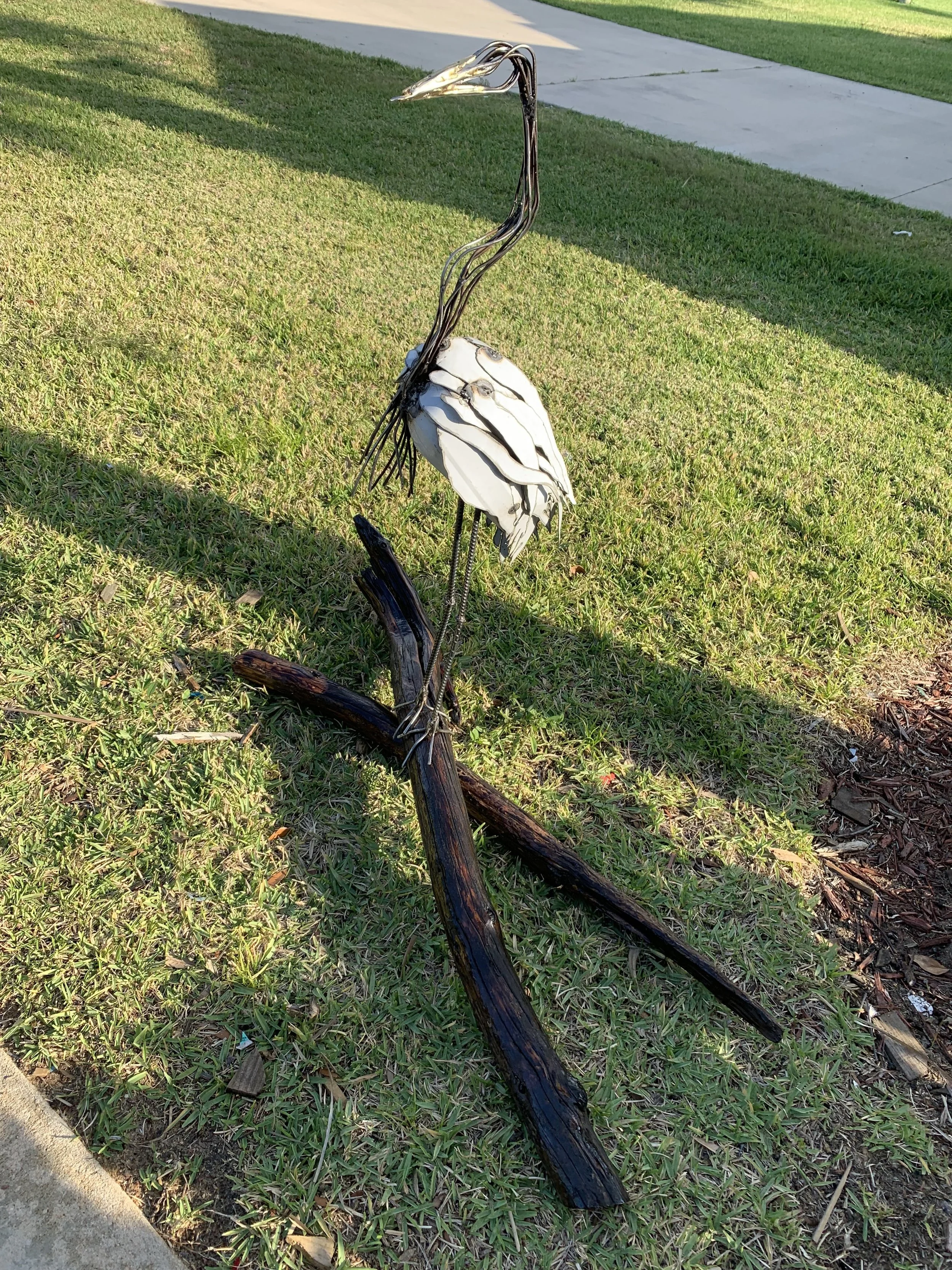 Local Egret Sculpture
