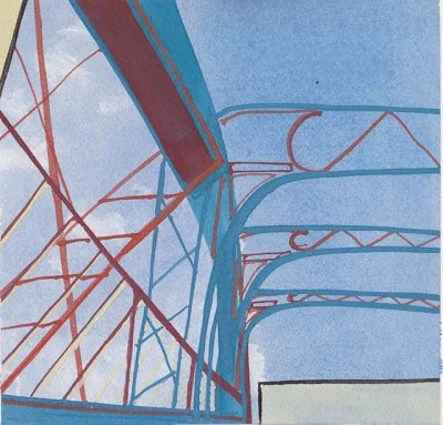 Bridge (136), gouache, 18 x 18 cm, 2014 