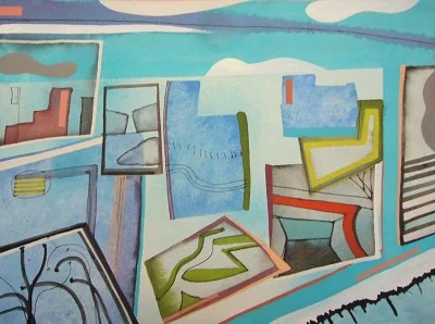Blue Complex (45), gouache, 23 x 31 cm, 2015