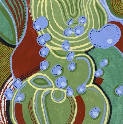 Brunnera / Bugloss, acrylic on canvas, 20 x 20 cm, 2012