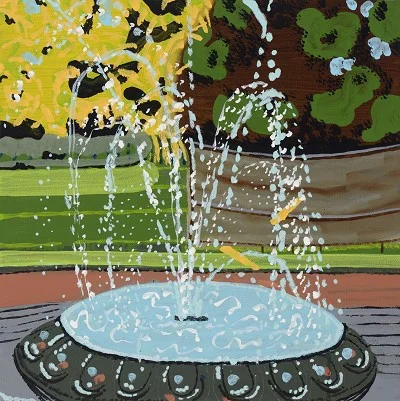 Fountain, acrylic on canvas, 30 x 30 cm, 2012 