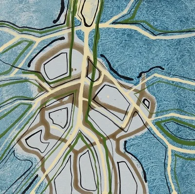 Outlines, acrylic on canvas, 30 x 30 cm, 2012 