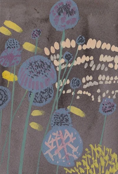 Echinops and Aesculus parviflora / Thistles