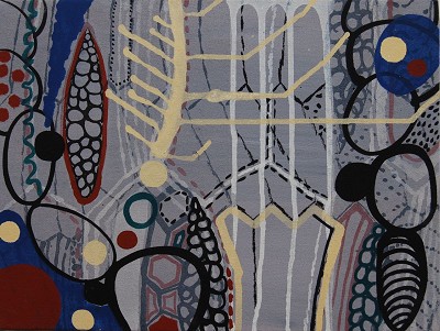Cells On Grey, acrylic on canvas, 30 x 40 cm, 2011