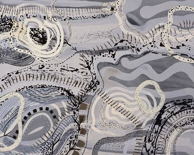 Track and Land, acrylic on canvas, 122 x 152", 2010