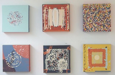 6 Symbols, emulsion on canvas, 30 x 30 cm, 2009 