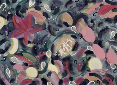Large Grey Leaves, mixed media on paper, 56 x 76 cm, 2006