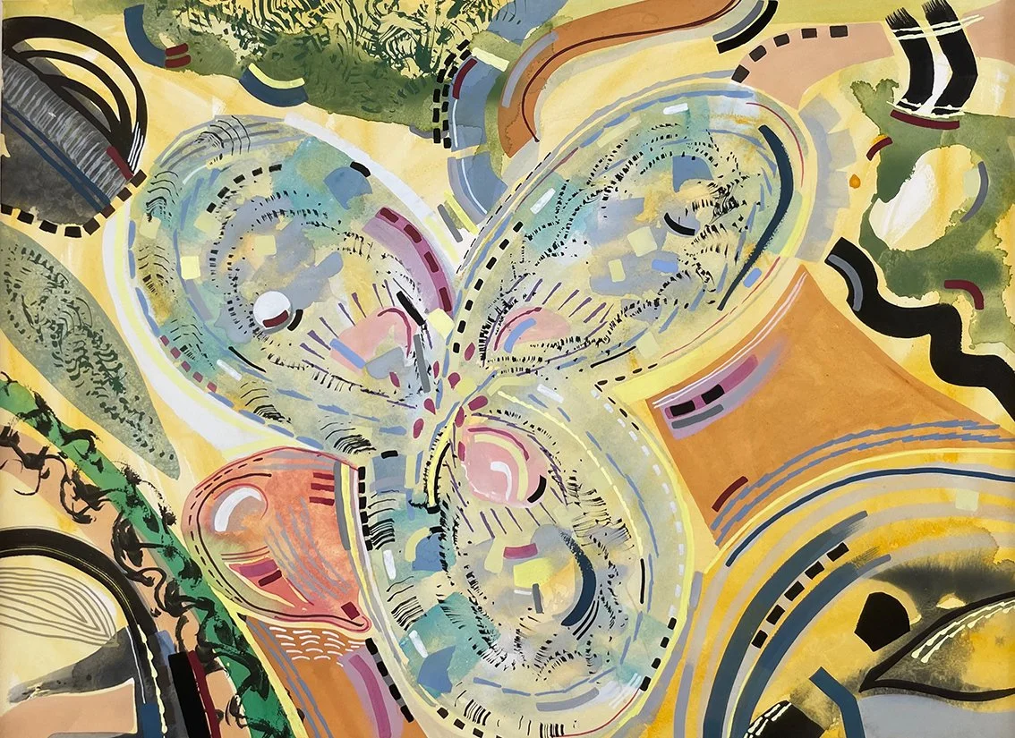 From Within to Beyond-reticulata, gouache, 51.5 x 70 cm, 50.25