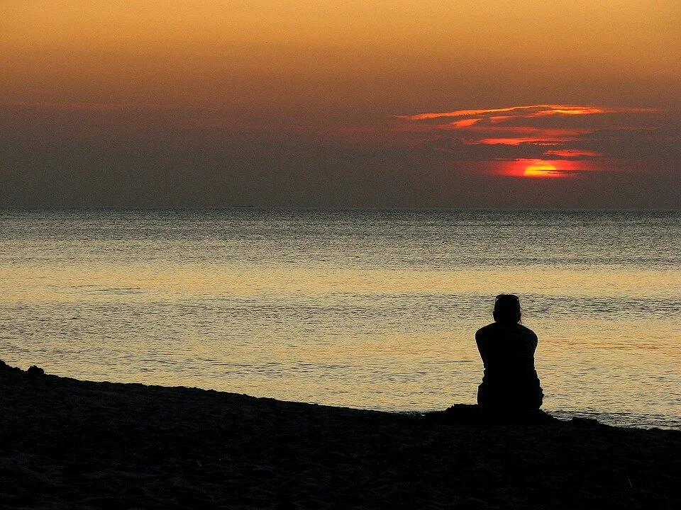 women at beach