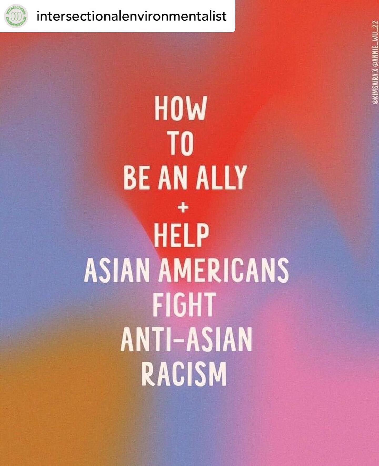 Repost: “The news of yesterday’s anti-Asian hate crime in Georgia serves as a reminder that we must all stand in solidarity + do our part to combat anti-Asian rhetoric and racism. While the pandemic has exacerbated anti-Asian sentiment, i