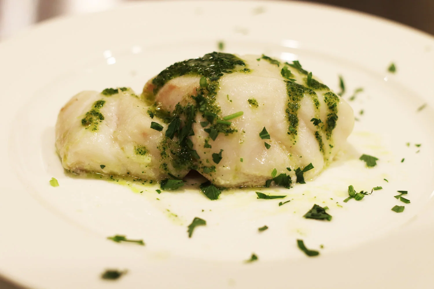 POACHED COD SALSA VERDI