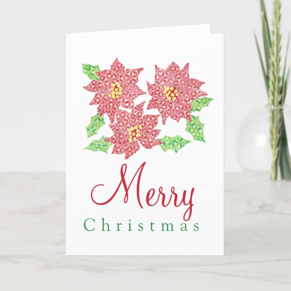 Poinsettia Greeting Card