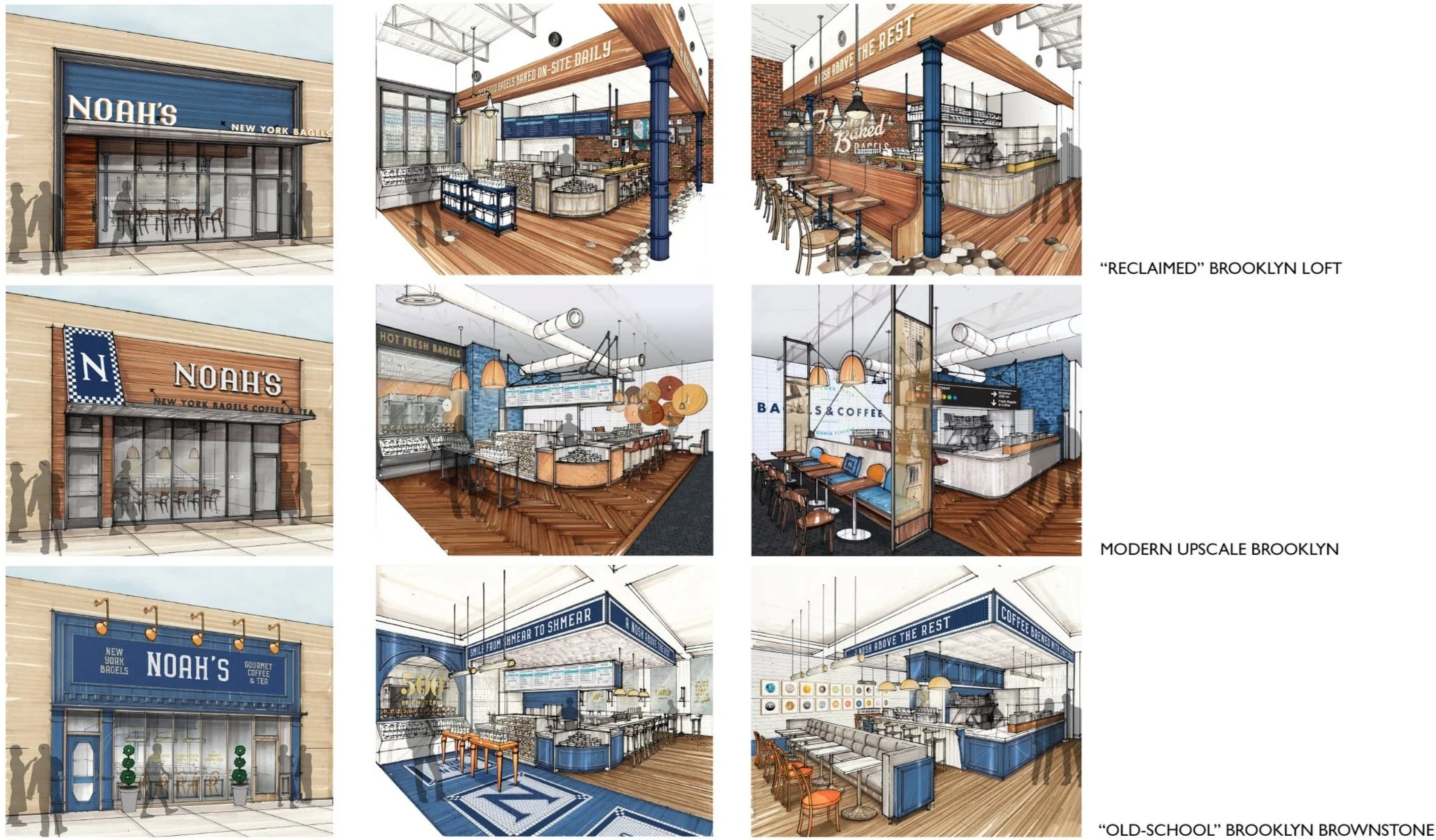 Renderings for 3 concept options