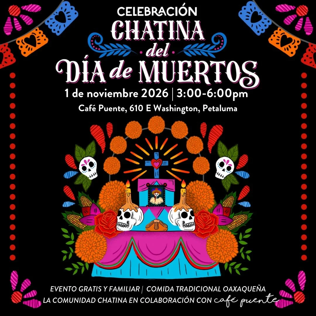 🌼💀 &iexcl;Celebremos juntos el D&iacute;a de Muertos en Caf&eacute; Puente!

El domingo 1 de noviembre, nos reunimos para compartir y honrar una hermosa tradici&oacute;n junto a la comunidad Chatina, un pueblo ind&iacute;gena originario de Oaxaca, 