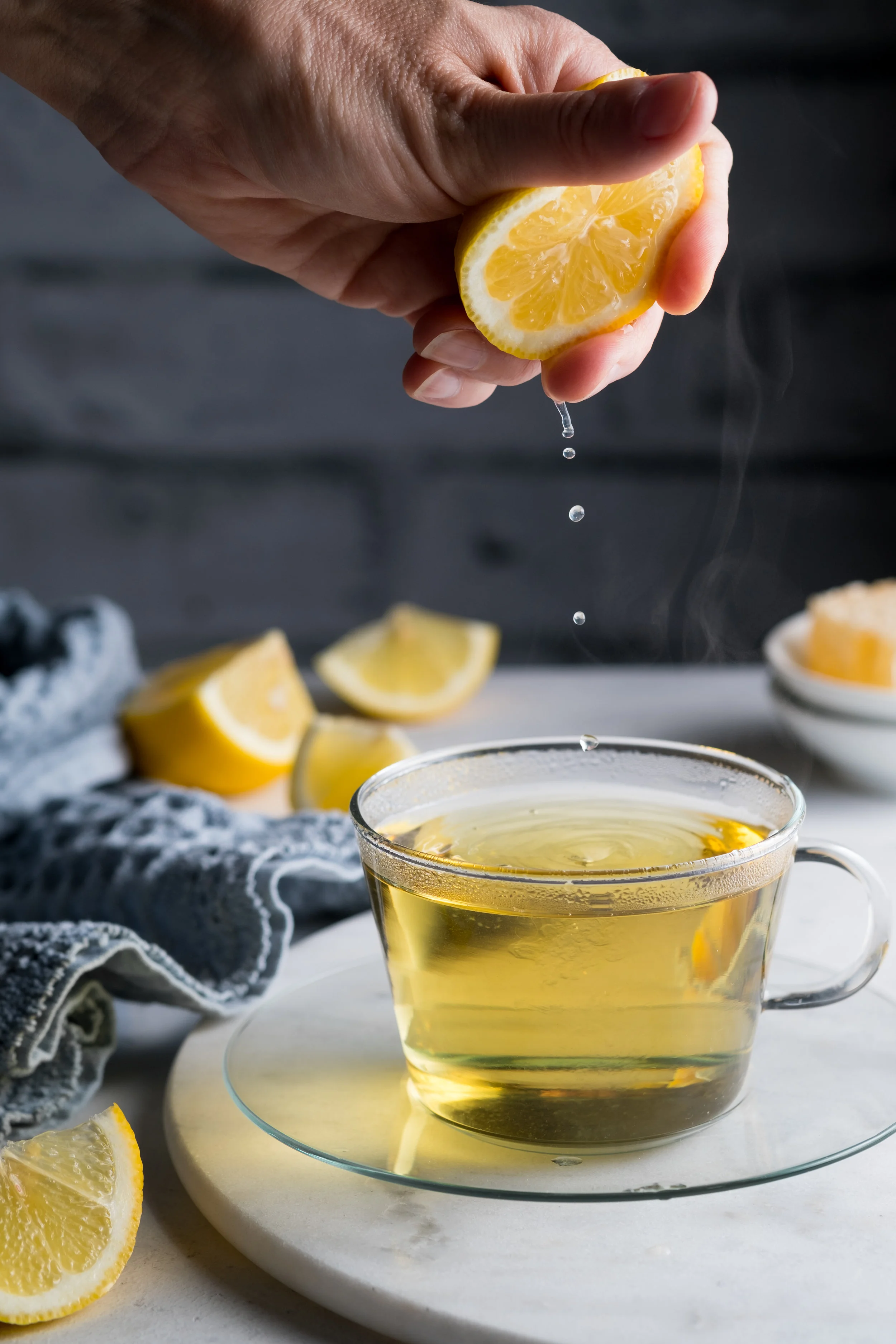 Chamomille tea with lemon