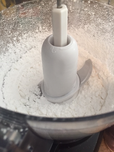 DIY Dry Shampoo ingredients in food processor