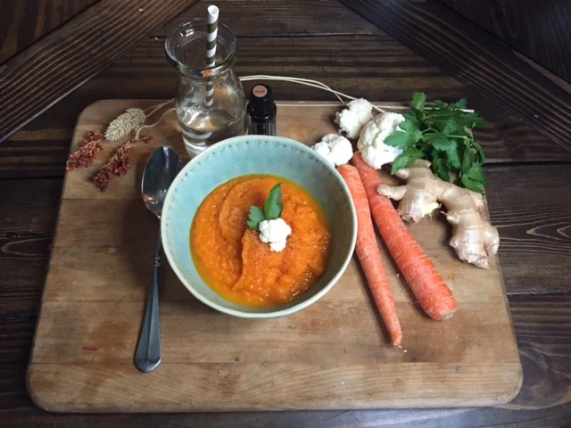 Carrot Ginger Soup Recipe by Coach Calie