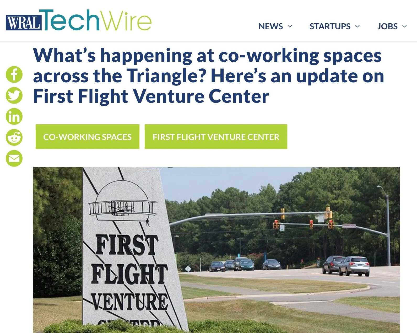 What’s happening at co-working spaces across the Triangle? Here’s an update on First Flight Venture Center