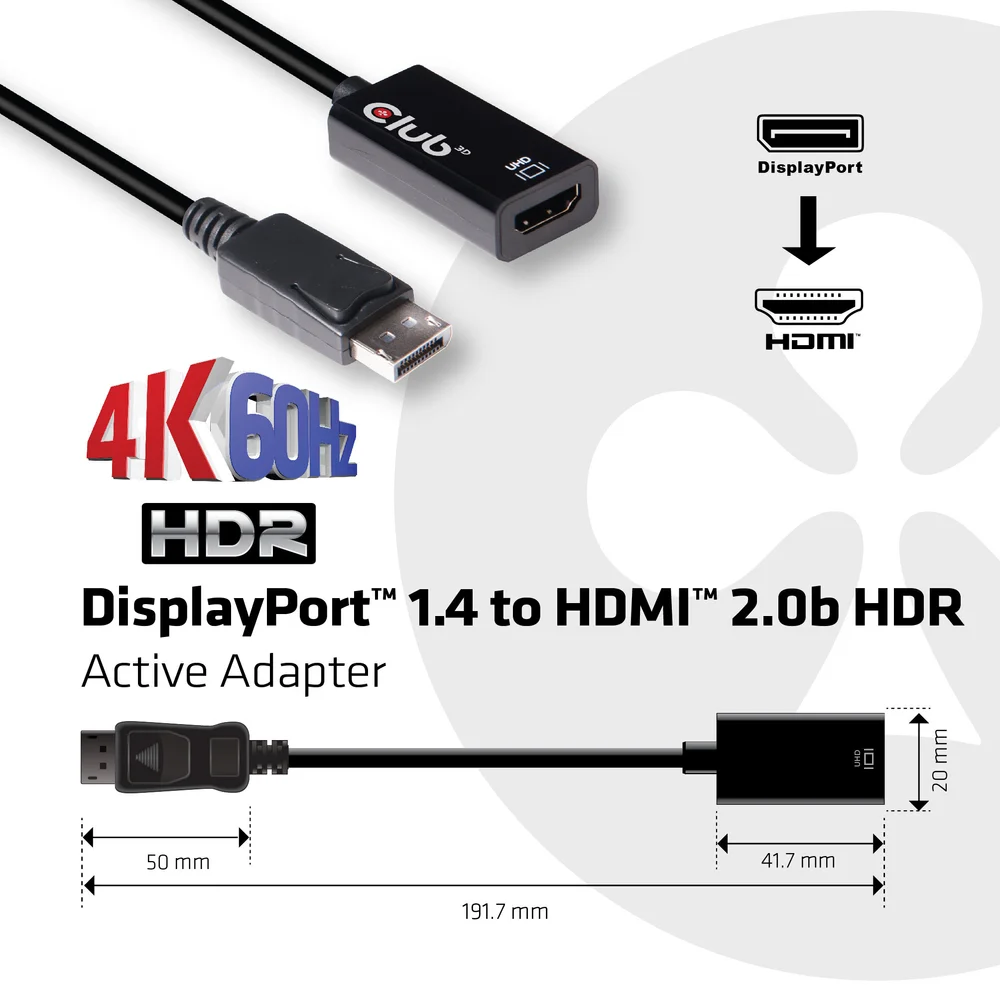 Displayport 1 4 To Hdmi 2 0b Hdr Adapter Cac 1080 Twisted Pixel Projection Mapping And Creative Video Systems