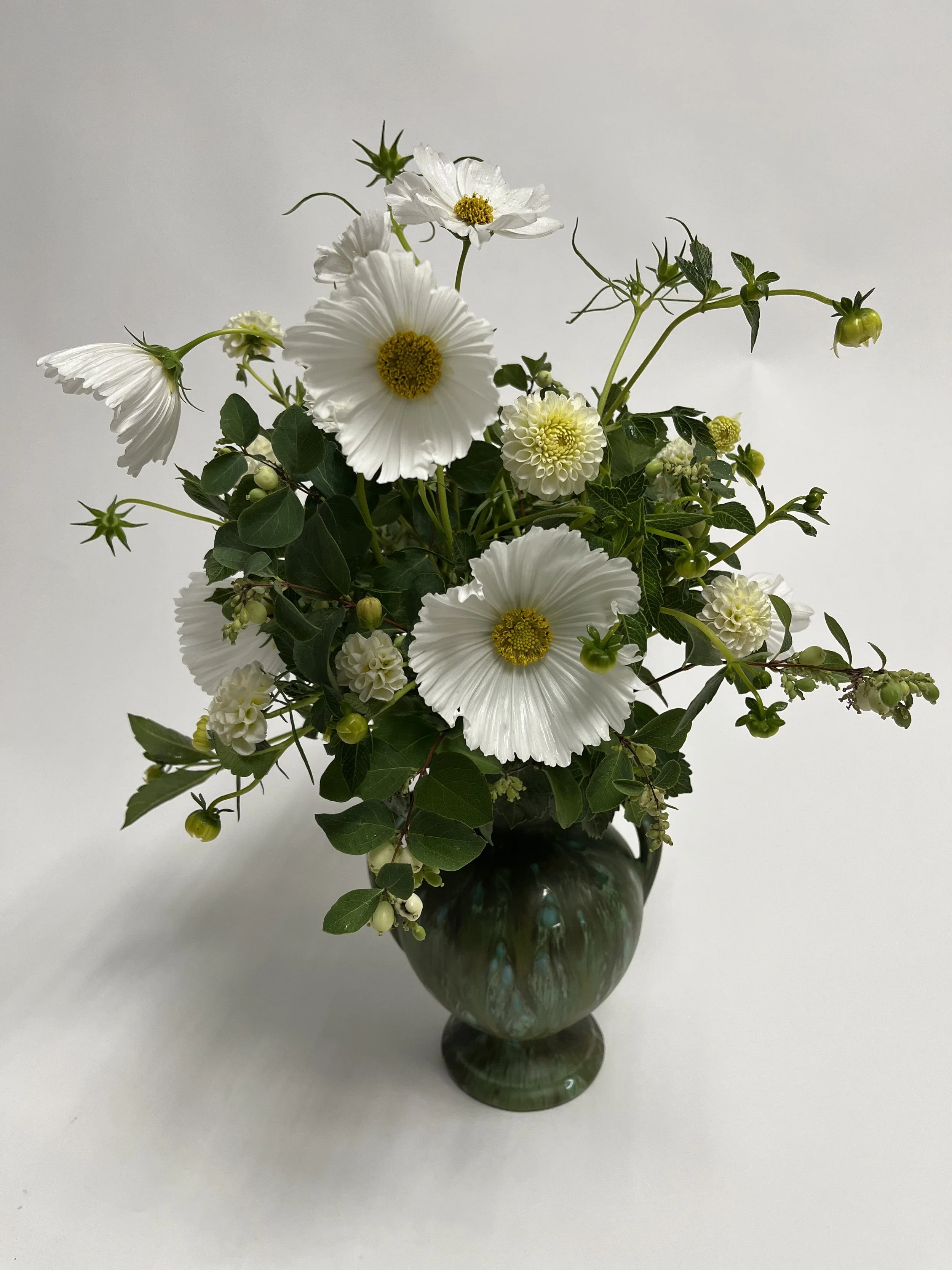 Spring flower arrangement featuring peonies and roses by Snowdrops & Sage in Arvada, CO