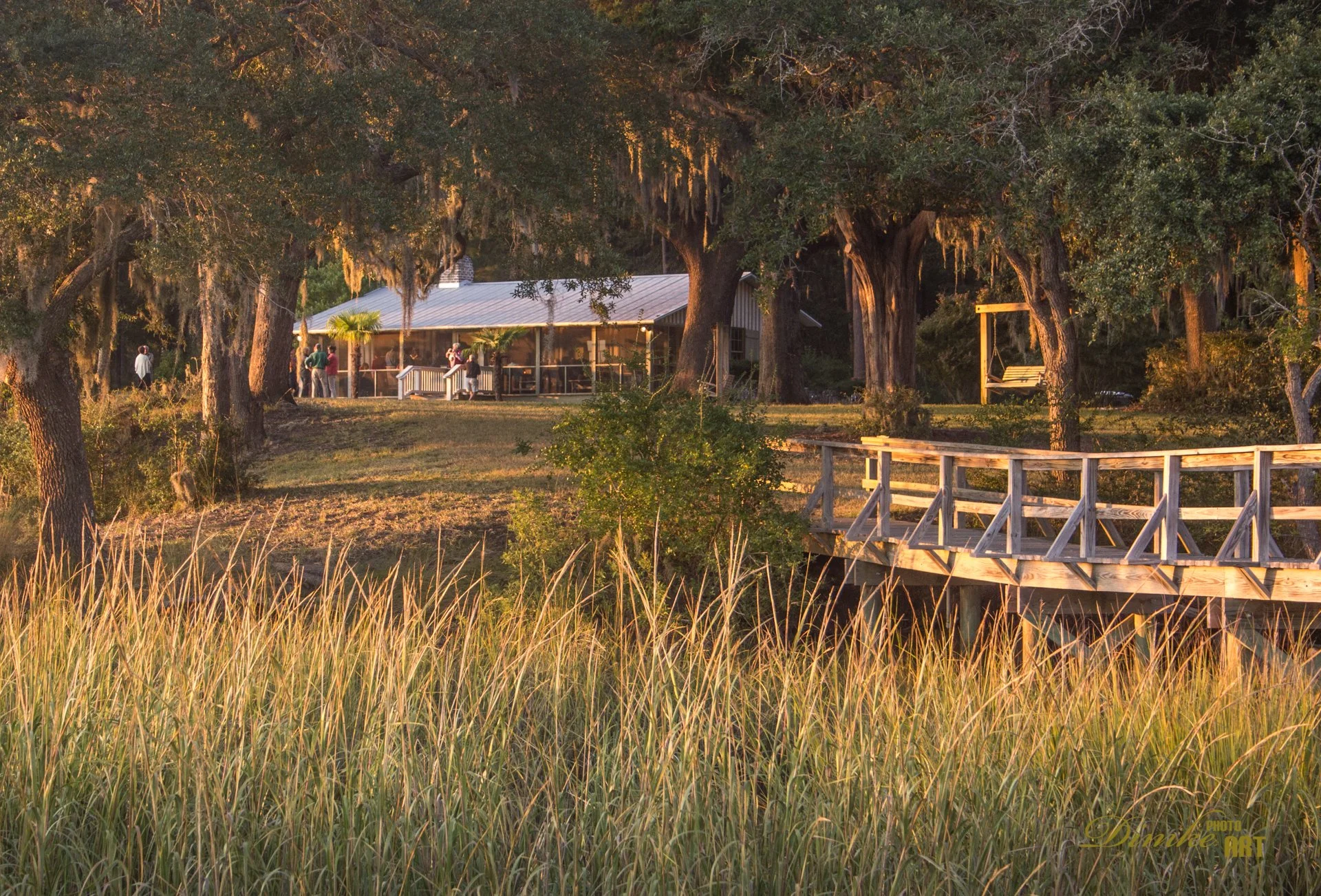 Enjoying the Evening at the River Cabin
