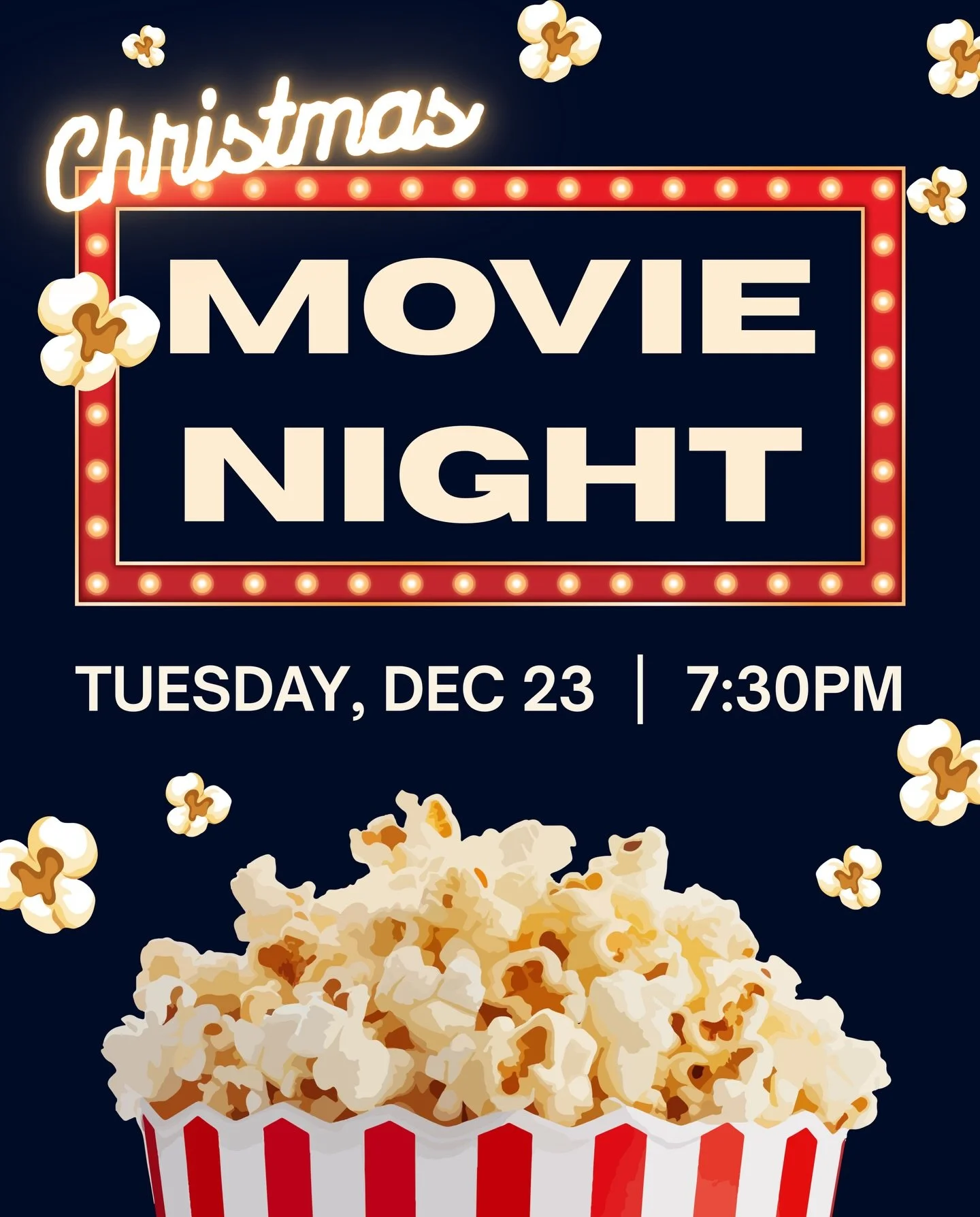 🎬✨ Join us Tuesday, Dec 23rd at 7:30pm for a family movie night following the last 12 Days Of Christmas workout 🍿🎄

Snacks, drinks, and good company provided. National Lampoon&rsquo;s Christmas Vacation will be playing!

👉🏼 Bring the whole famil