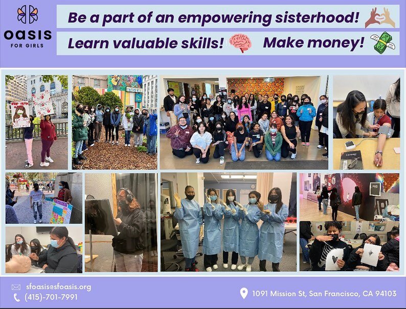 Oasis for Girls Summer Applications are now open! 🥳💗🫶🏼☀️🌻

Our Summer Cycle is 6-weeks, June 26th-August 4th. Tuesdays, Wednesday and Thursdays 2:00-6:00pm. 

Summer will be full of amazing workshops, community bonding, and fun fieldtrips! Click