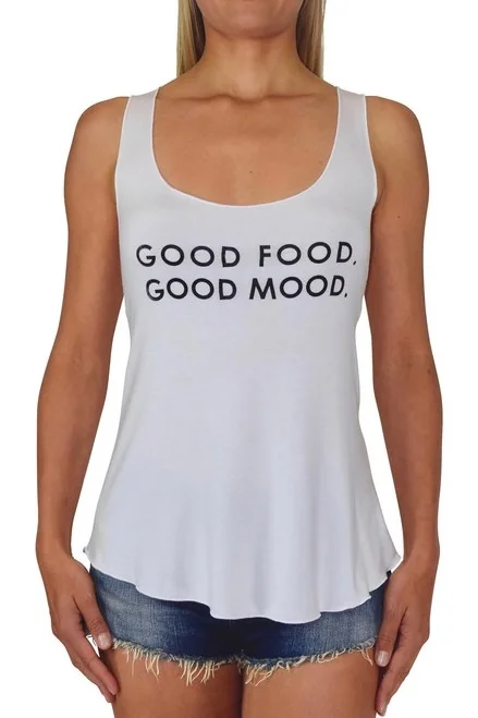 Good Food Good Mood Women´s Tank Top White