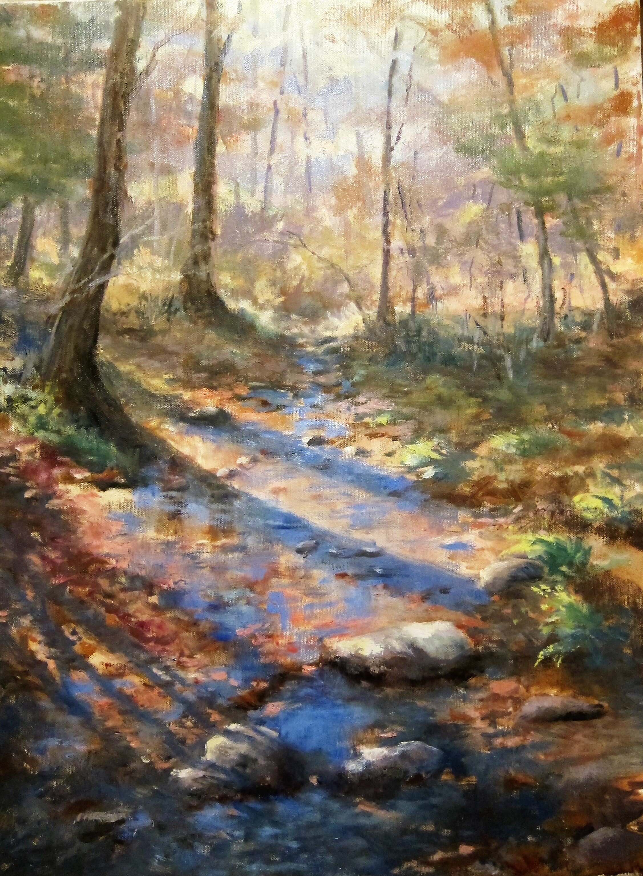 Smoky Mountains on the Trail  18x24 Oil (sold)