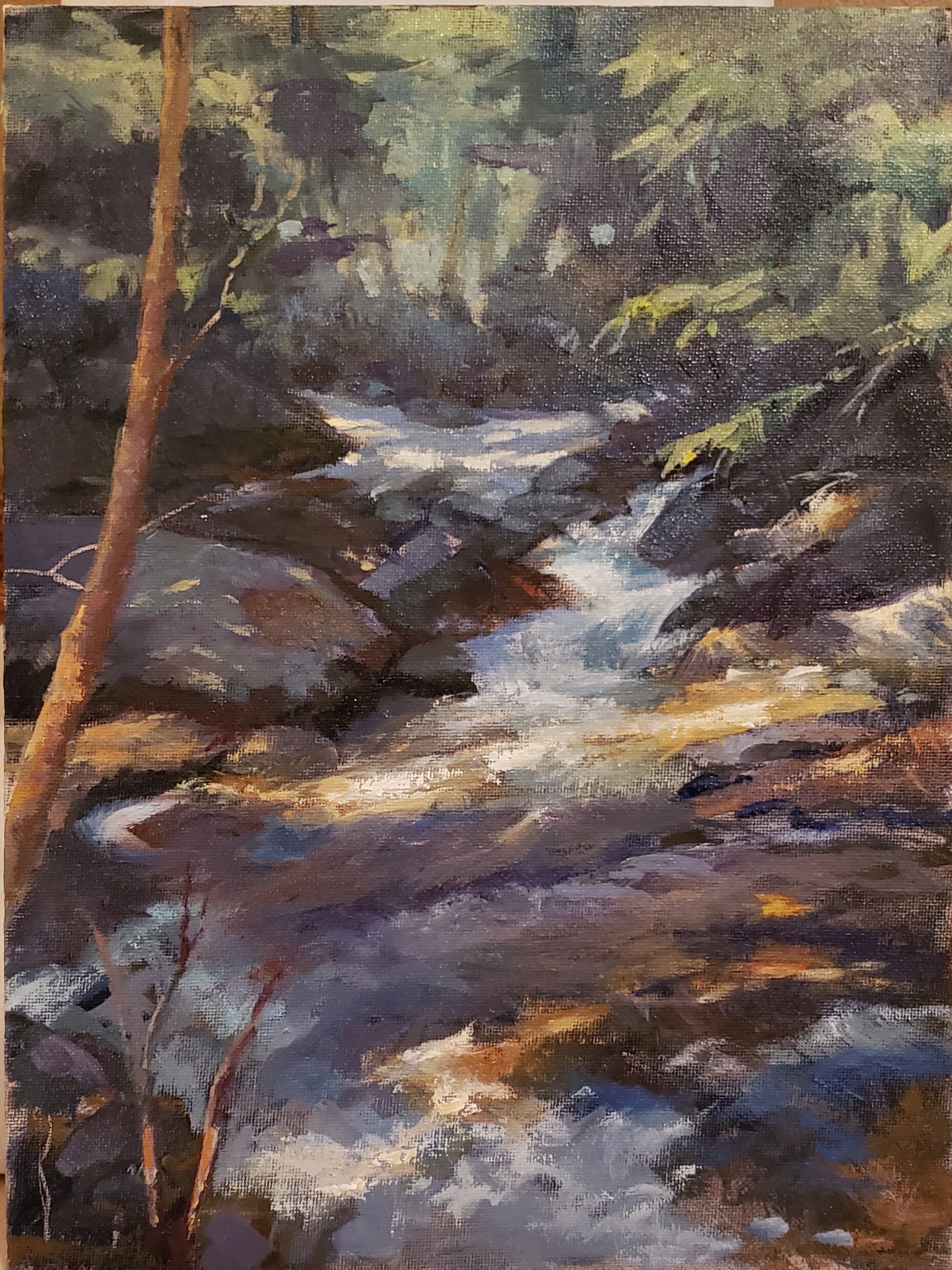 Rocky Mountain Spring Stream  9x12 Oil