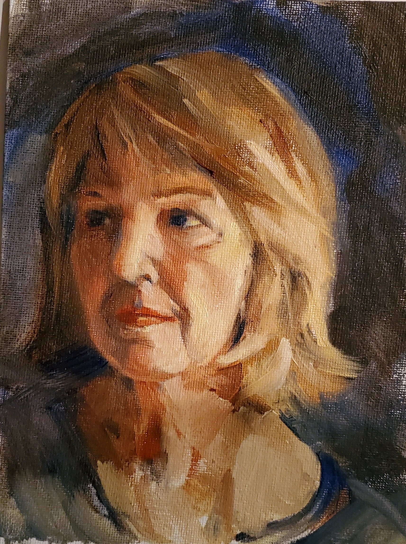 Self Portrait  Oil 6x8