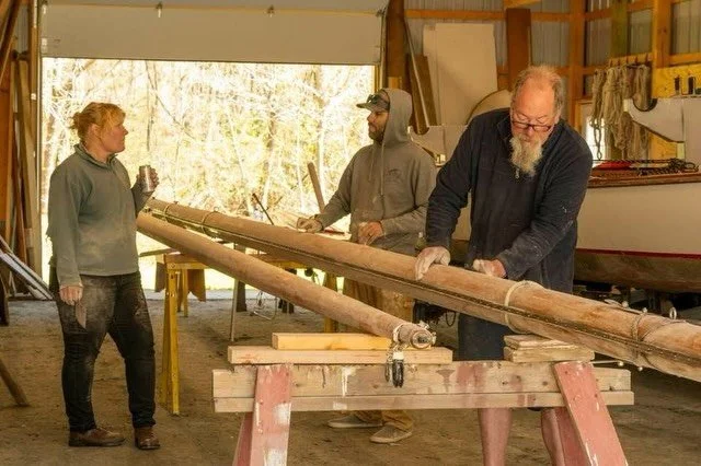This weekend our dedicated volunteers unpacked the boat from winter storage and laid out the spars for their first sanding of the season! Over the coming months we&rsquo;ll be varnishing, scrubbing, and tackling offseason maintenance. Keep an eye out