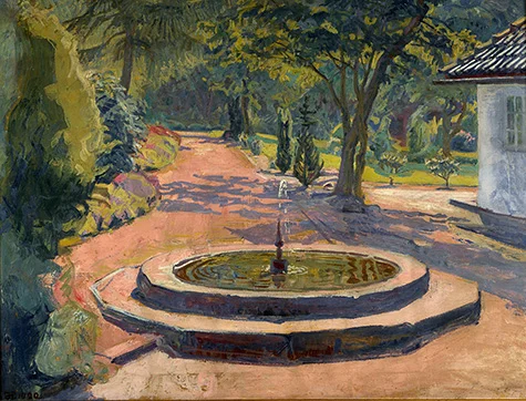 Springvandet i haven på Møllebakken, 1920