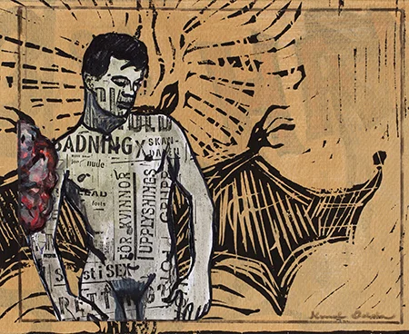 Døkke Strender. 2013. Akvarel, akryl og collage