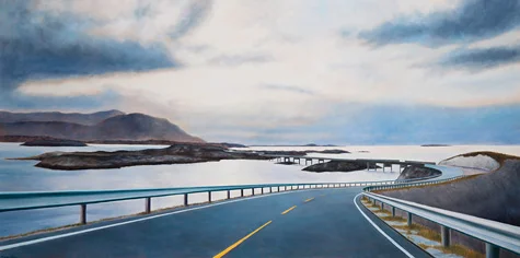 Route Atlantic Twilight. Olie på lærred. 100x200 cm. 2011