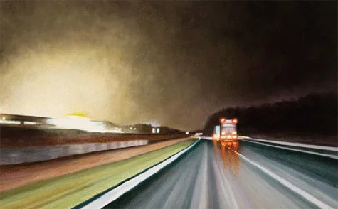 Route Noir I. Olie på lærred. 100x150 cm. 2011