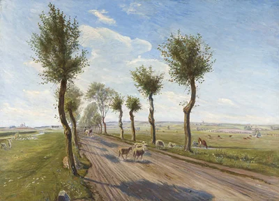 Theodor Philipsen: Landevej ved Fårevejle. 1900.