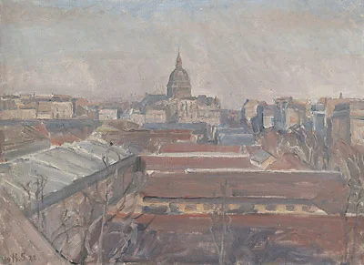 Udsigt over Paris mod Invalidedomen, 1922. Fyns Kunstmuseum